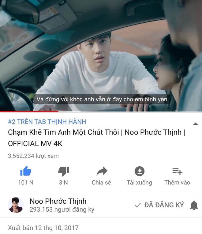 Giữa đại chiến showbiz căng thẳng, Noo Phước Thịnh vẫn chứng tỏ sức hút khi MV mới đạt triệu view leo thẳng lên #2 Trending Youtube - Ảnh 2.