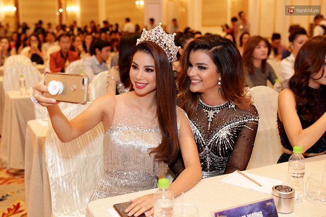 Họp báo show thực tế Hoa hậu Hoàn vũ: Phạm Hương đọ sắc với Nữ hoàng sắc đẹp Mỹ Latinh - Ảnh 5.
