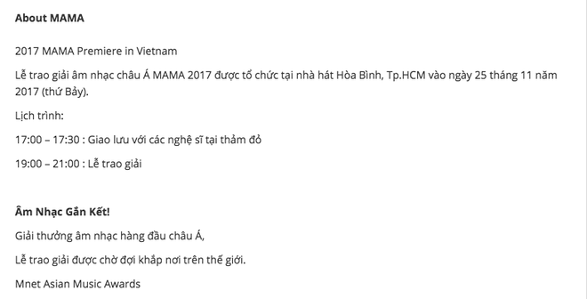 MAMA 2017 ch&iacute;nh thức c&ocirc;ng bố gi&aacute; v&eacute;, sơ đồ tại Việt Nam: Fan s&ocirc;i sục v&igrave; c&oacute; thể v&agrave;o tận khu vực thảm đỏ - Ảnh 3.