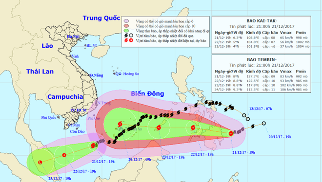 Bão Tembin giật cấp 14 sầm sập hướng vào biển Đông, có thể uy hiếp Nam bộ dịp Noel - Ảnh 1.