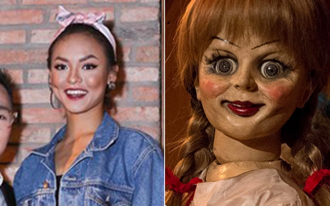 Không hiểu Mai Ngô trang điểm kiểu gì mà càng nhìn càng giống Annabelle - Ảnh 3.