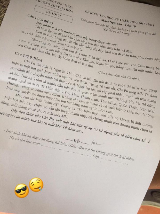 Đề thi Văn Lớp 10 yêu cầu HS hóa thân vào Chi Pu kể về cảm xúc khi bị Hương Tràm đá xéo - Ảnh 4.