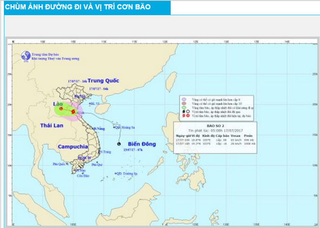 Bão số 2 đổ bộ đất liền, mưa to khắp 2 miền - Ảnh 1.