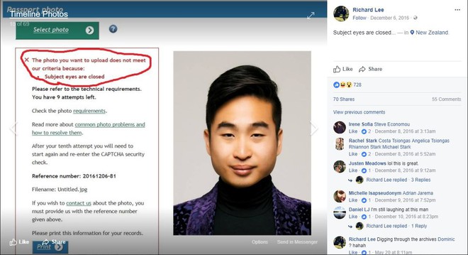 Hài hước máy móc từ chối ảnh hộ chiếu vì Mắt người châu Á mở quá bé, ảnh như đang nhắm mắt - Ảnh 3.