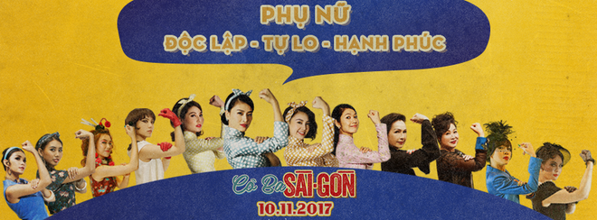 Nữ diễn vi&ecirc;n C&ocirc; Ba S&agrave;i G&ograve;n từ gi&agrave; đến trẻ đồng loạt gồng tay thể hiện tinh thần nữ quyền nh&acirc;n th&aacute;ng Phụ nữ - Ảnh 1.
