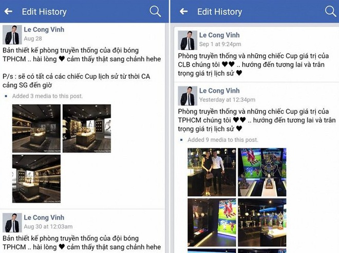 C&ocirc;ng Vinh li&ecirc;n tục sửa status Facebook khi bị tố cầm nhầm danh hiệu - Ảnh 2.