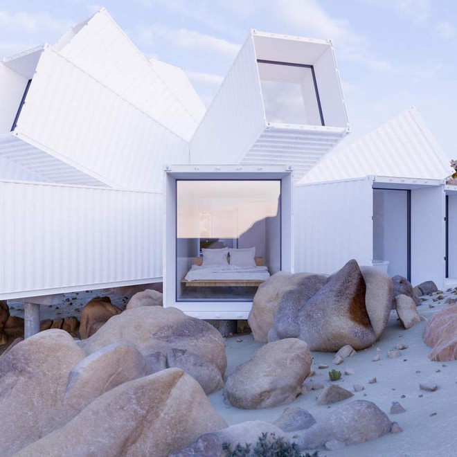 Kiến trúc sư xây nhà tuyệt đẹp giữa sa mạc chỉ bằng container - Ảnh 9.