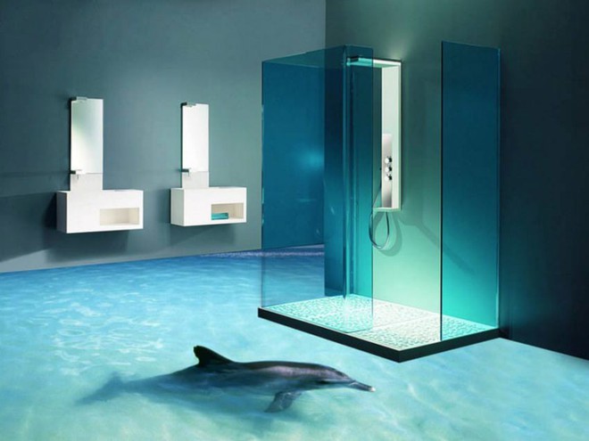 14 ý tưởng lát sàn 3D đưa bạn lạc vào thế giới đại dương mênh mông - Ảnh 23.