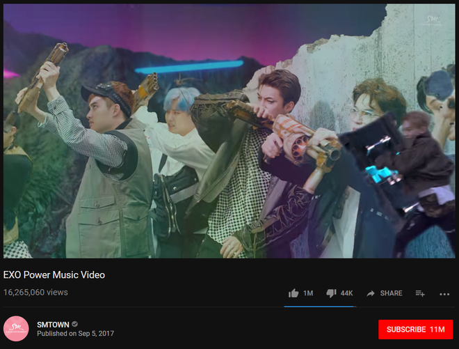Bị ch&ecirc; dở, ch&ecirc; flop, MV mới của EXO vẫn đạt 1 triệu Like - Ảnh 1.