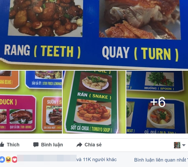 Thực đơn hot nhất Facebook hôm nay: Google dịch tên món ăn Việt - Anh sai be bét khiến người xem không nhịn được cười - Ảnh 1.