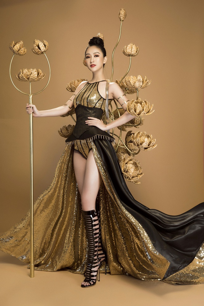 Không phải Áo dài, đây mới là trang phục truyền thống mà Hà Thu lựa chọn để tranh tài tại Miss Earth 2017 - Ảnh 3.