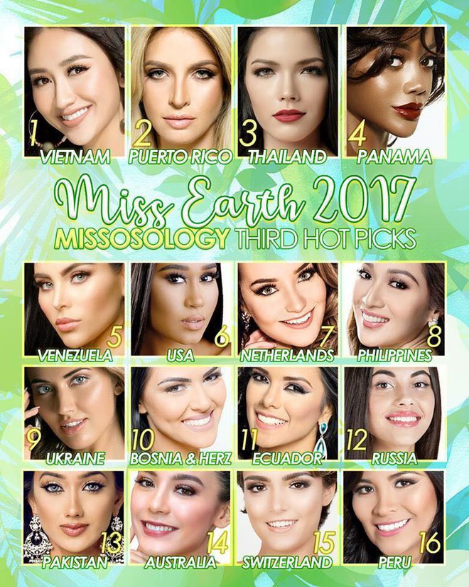 Missosology dự đoán Hà Thu dẫn đầu top thí sinh tiềm năng, Việt Nam đang đến gần vương miện Miss Earth 2017! - Ảnh 1.