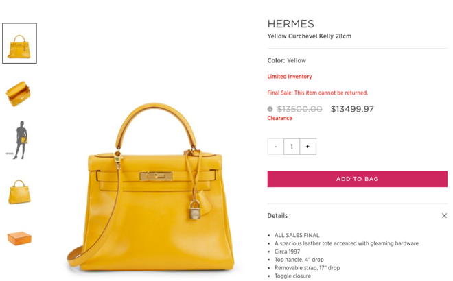 Lần đầu tiên túi Hermes Birkin và Kelly được bán giảm giá, mà lại còn giảm hẳn 0.03 USD! - Ảnh 2. Lần đầu tiên túi Hermes Birkin và Kelly được bán giảm giá, mà lại còn giảm hẳn 0.03 USD! - Ảnh 2.