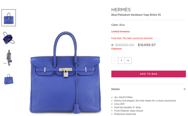 Lần đầu tiên túi Hermes Birkin và Kelly được bán giảm giá, mà lại còn giảm hẳn 0.03 USD! - Ảnh 3.