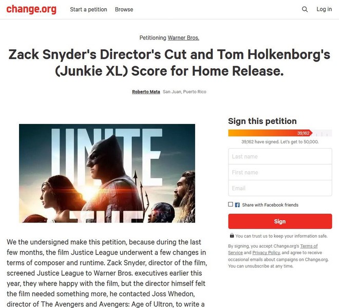Fan DC đòi Warner Bros. phát hành bản phim gốc của đạo diễn Zack Snyder - Ảnh 3.