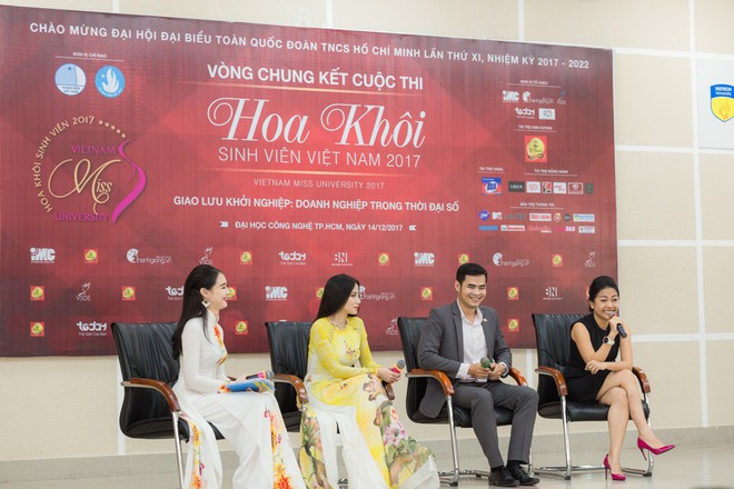 Buổi giao lưu của top 45 Hoa kh&ocirc;i Sinh vi&ecirc;n Việt Nam 2017 với c&aacute;c doanh nh&acirc;n th&agrave;nh đạt - Ảnh 1.