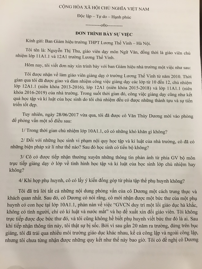 Cô giáo trường Lương Thế Vinh bị tố trong tâm thư chưa vơi nụ cười đã rơi nước mắt: Những lời của phụ huynh đầy ác cảm và có tính chất vu khống - Ảnh 2.