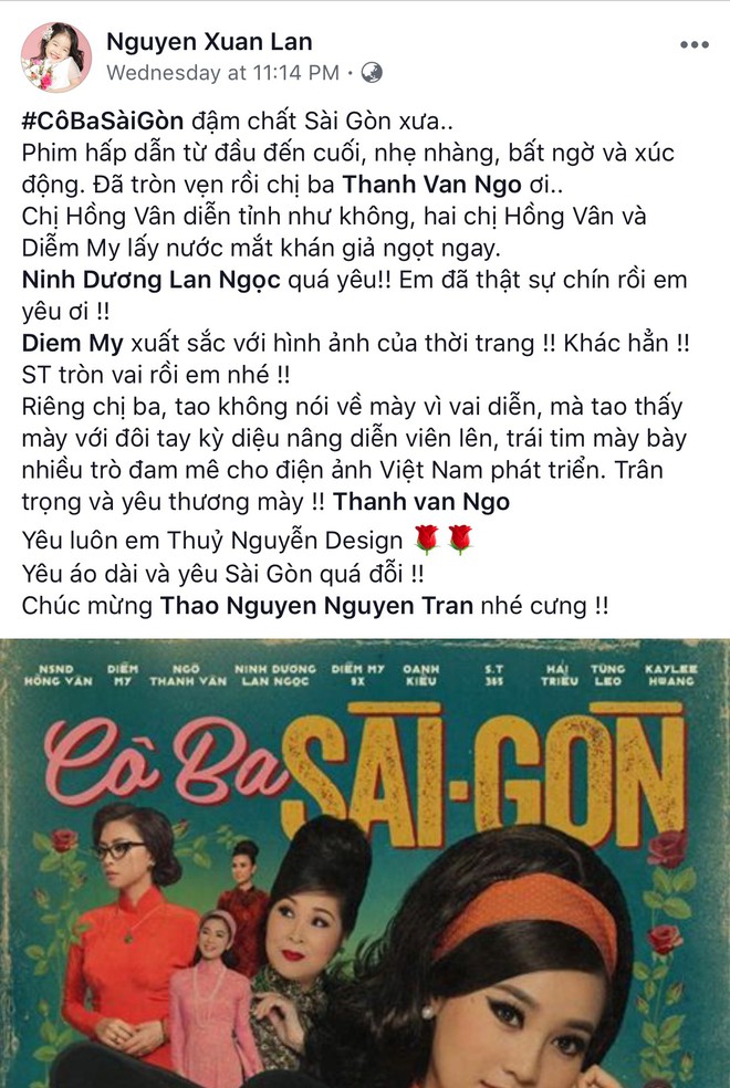 Tăng Thanh Hà, Lương Mạnh Hải và nhiều sao Việt đồng loạt khen ngợi Cô Ba Sài Gòn hết lời - Ảnh 19.
