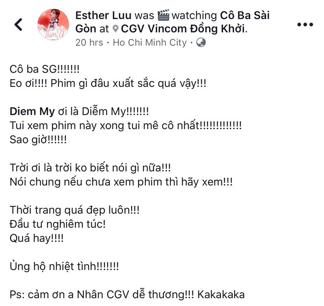 Tăng Thanh H&agrave;, Lương Mạnh Hải v&agrave; nhiều sao Việt đồng loạt khen ngợi C&ocirc; Ba S&agrave;i G&ograve;n hết lời - Ảnh 15.