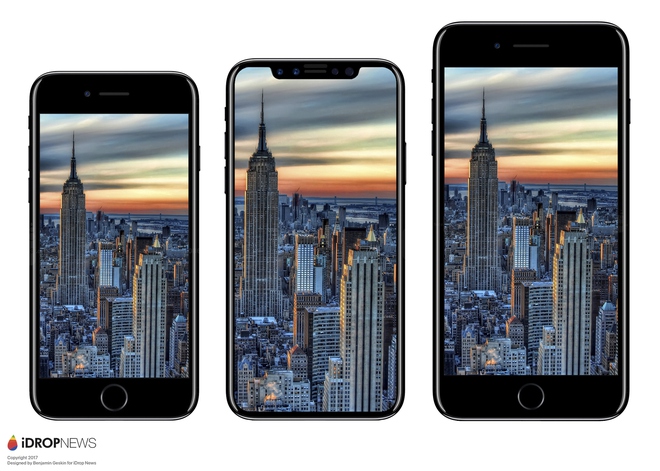Dù nhỏ hơn iPhone 7 Plus nhưng màn hình iPhone 8 sẽ lớn hơn rất nhiều, bạn cứ nhìn hình ảnh là biết - Ảnh 1.