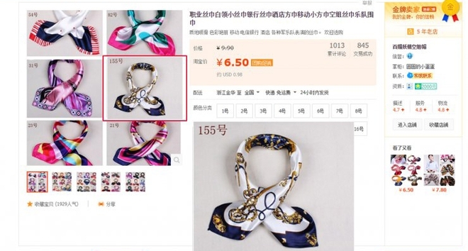 Khăn lụa Khải Silk bán hàng triệu đồng, mẫu tương tự bên Trung Quốc chỉ bằng 1/10 mức giá - Ảnh 9.