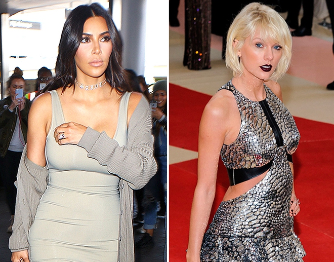 Phản ứng khác nhau của Kim Kardashian và Kanye West trước ca khúc dằn mặt của Taylor Swift - Ảnh 1.