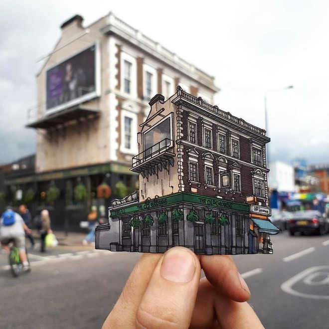 Ch&agrave;ng họa sĩ lang thang khắp London để cắt d&aacute;n những qu&aacute;n rượu cổ k&iacute;nh - Ảnh 7.