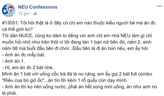 Hỏi vì sao bạn gái ăn uống luôn mồm, chàng trai nhận được câu trả lời còn choáng hơn - Ảnh 1.