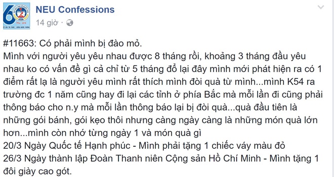 Ng&agrave;y Tr&aacute;i Đất cũng bị đ&ograve;i qu&agrave;, ch&agrave;ng trai l&ecirc;n mạng hỏi: Đ&oacute; l&agrave; y&ecirc;u hay đ&agrave;o mỏ? - Ảnh 1.