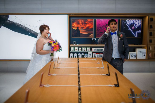 Bộ ảnh cưới của cặp đôi fan cuồng Apple tại Apple Store gây sốt - Ảnh 2.