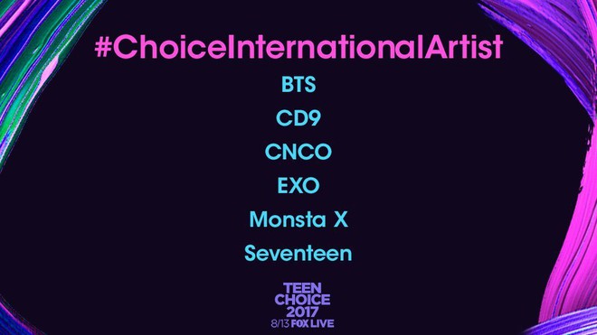 BTS chính thức giật giải tại Teen Choice Awards 2017 - Ảnh 1.