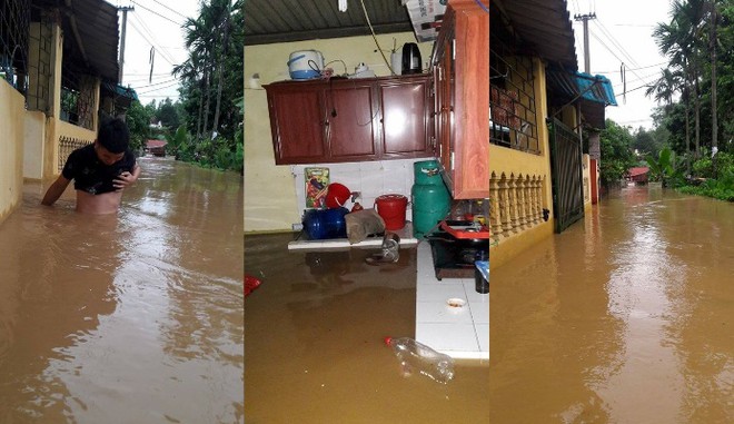 Mưa lớn k&eacute;o d&agrave;i, nước ngập ngang bụng ở TP Y&ecirc;n B&aacute;i - Ảnh 1.