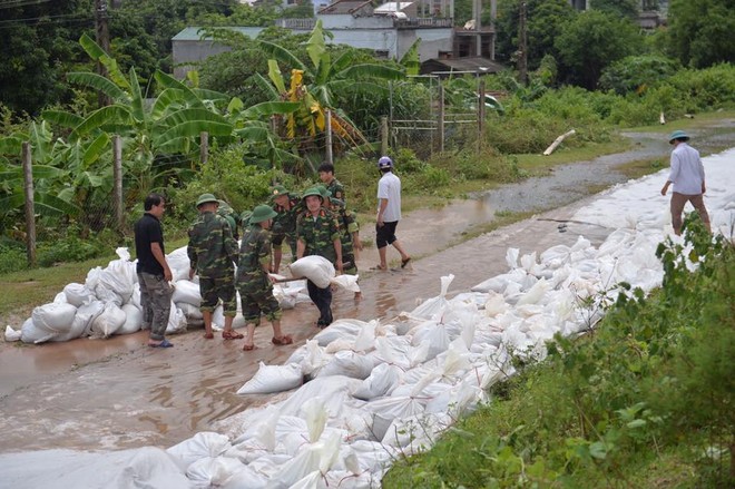 Chùm ảnh: Ninh Bình nhiều nơi nước ngập quá 2m, đường vào khu du lịch Bái Đính bị cô lập - Ảnh 22.
