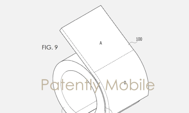 Lộ diện sáng chế smartphone uốn dẻo, đeo như vòng tay của Samsung? - Ảnh 1.
