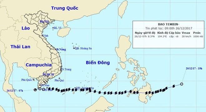 Vì sao dự báo sai bão số 16 (Tembin)? - Ảnh 1.