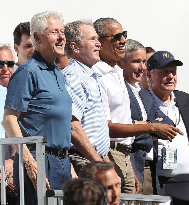 3 vị cựu Tổng thống Mỹ hội ngộ trong giải golf Presidents Cup, c&ograve;n Tổng thống Donald Trump đang ở đ&acirc;u? - Ảnh 3.