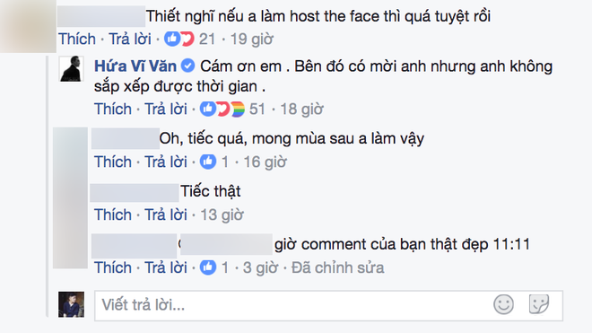 Ai cũng tiếc khi Hứa Vĩ Văn bật m&iacute; từng được mời l&agrave;m host The Face! - Ảnh 1.