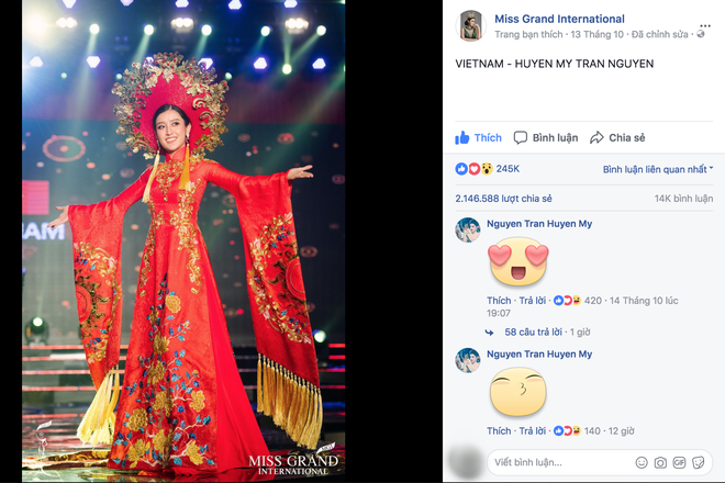 Chuyện hy hữu: BTC Miss Grand International công bố nhầm Top 1 bình chọn Trang phục dân tộc giữa Việt Nam và Indonesia - Ảnh 3.