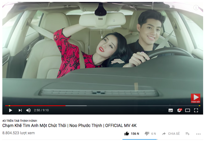 MV mới của Mỹ T&acirc;m bất ngờ tụt hạng xuống top 4 Trending Youtube, về sau Noo Phước Thịnh một bậc - Ảnh 3.