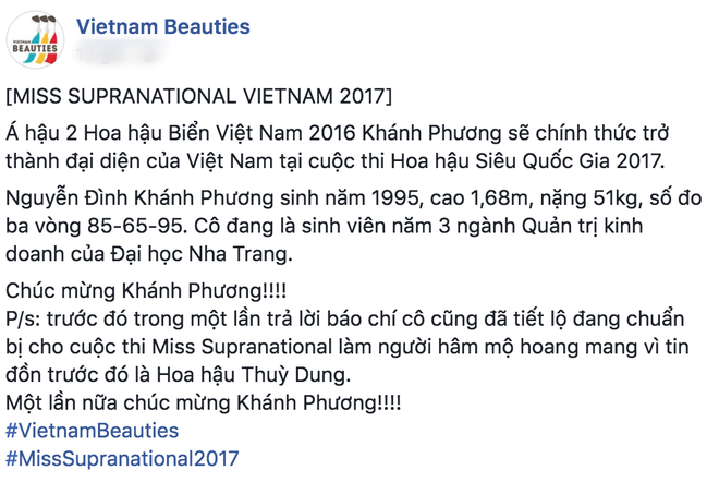 Không phải Hoa hậu Thùy Dung, cô gái này mới là đại diện Việt Nam tham gia Hoa hậu Siêu quốc gia 2017! - Ảnh 1.