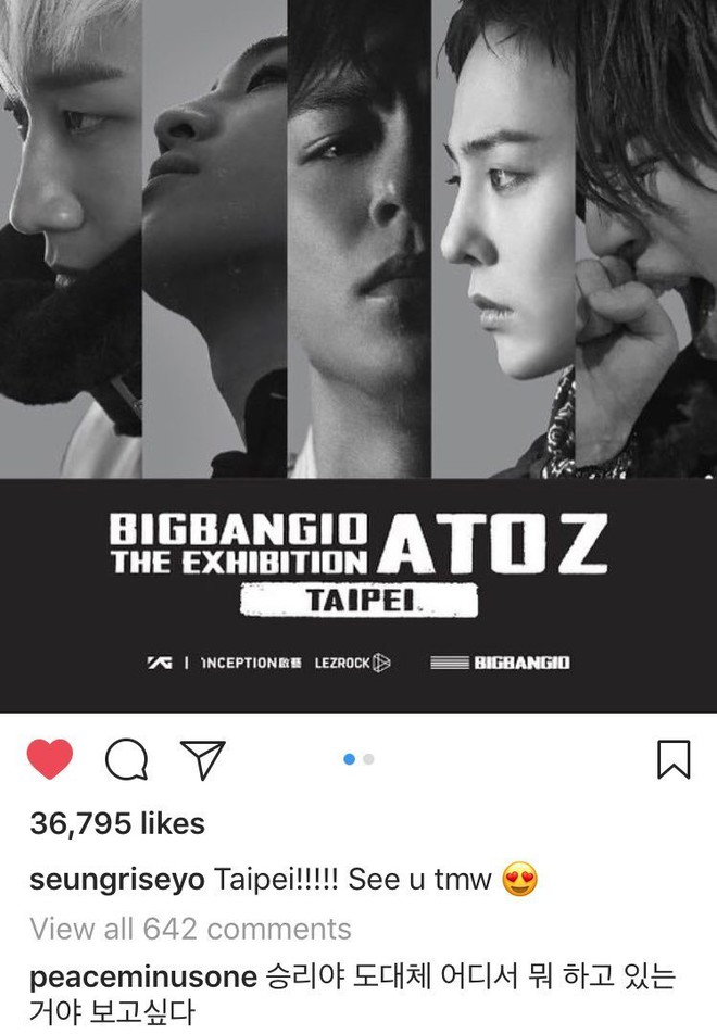 G-Dragon b&agrave;y tỏ đang rất nhớ Seungri tại bức ảnh tr&ecirc;n Instagram - Ảnh 2.