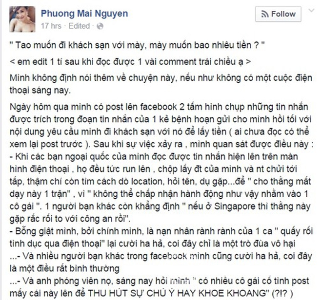 Bị kẻ xấu gạ t&#236;nh quấy rối, sao nữ Việt phản ứng như thế n&#224;o? - Ảnh 7.