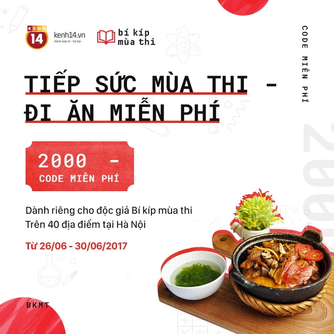 Hà Nội: Bí kíp mùa thi tặng 2000 suất ăn miễn phí dành riêng cho sĩ tử 2017 - Ảnh 3.