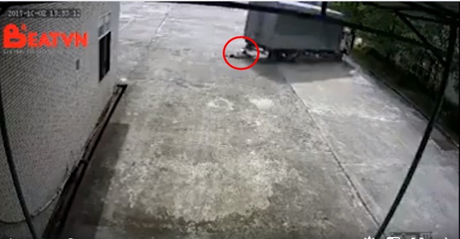Clip nữ c&ocirc;ng nh&acirc;n bị xe tải c&aacute;n tử vong khi đi bộ trong s&acirc;n nh&agrave; m&aacute;y khiến nhiều người b&agrave;ng ho&agrave;ng - Ảnh 1.