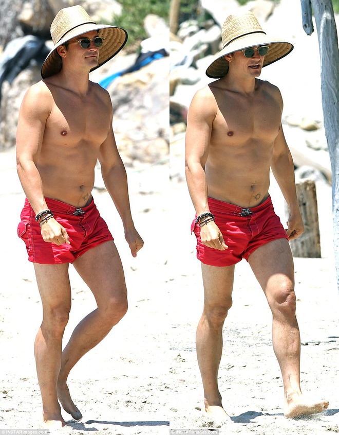 Orlando Bloom khoe body hấp dẫn ở tuổi 40, trông con cho Miranda Kerr nghỉ bên chồng mới - Ảnh 1.