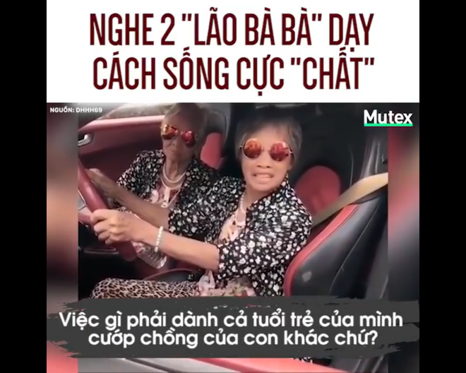 Clip chất hết nấc: Hai cụ bà cực ngầu, đi xe ô tô xịn, đeo kính râm dạy các bạn gái kinh nghiệm sống - Ảnh 2.