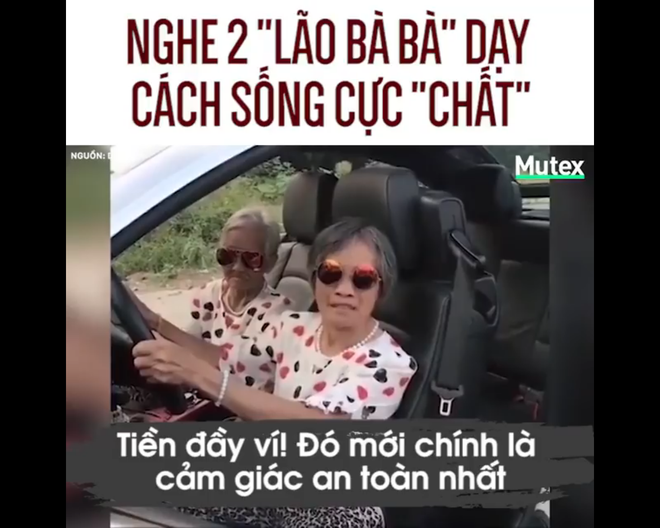 Clip chất hết nấc: Hai cụ bà cực ngầu, đi xe ô tô xịn, đeo kính râm dạy các bạn gái kinh nghiệm sống - Ảnh 3.