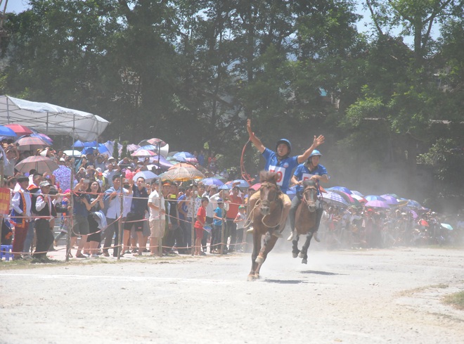 Bất chấp cái nóng 40 độ C, hàng nghìn người dân đội nắng xem đua ngựa ở Bắc Hà - Ảnh 8.
