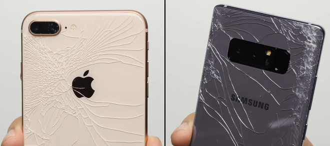 iPhone 8 Plus và Galaxy Note8 đọ sức trong thử nghiệm thả rơi, kết quả cuối cùng sẽ khiến bạn bất ngờ - Ảnh 2.