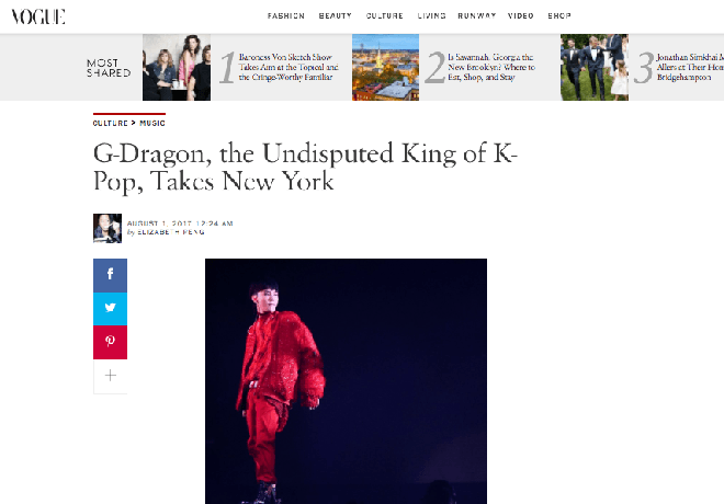 Khen ngợi hết lời, nhưng Vogue lại nhầm G-Dragon là... cựu thành viên của Big Bang - Ảnh 1.